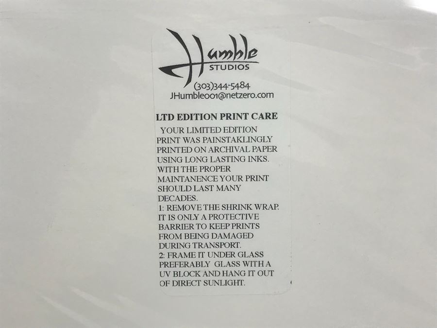 Limited Edition Hand Signed Print By Jim Humble Titled 'Naughty Moon Rising' From Comic Con Art Show 16' X 20' [Photo 9]