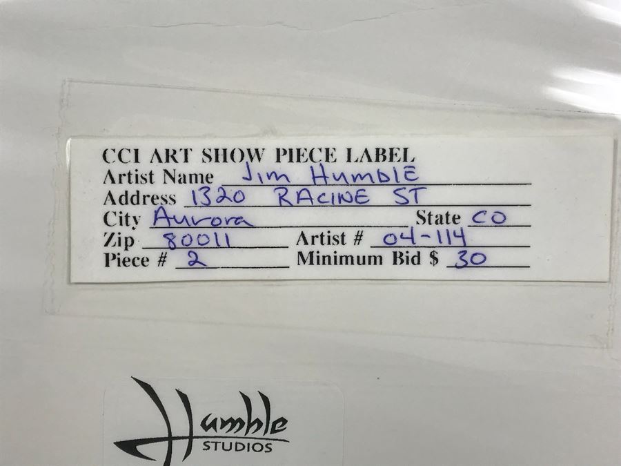 Limited Edition Hand Signed Print By Jim Humble Titled 'Naughty Moon Rising' From Comic Con Art Show 16' X 20' [Photo 8]