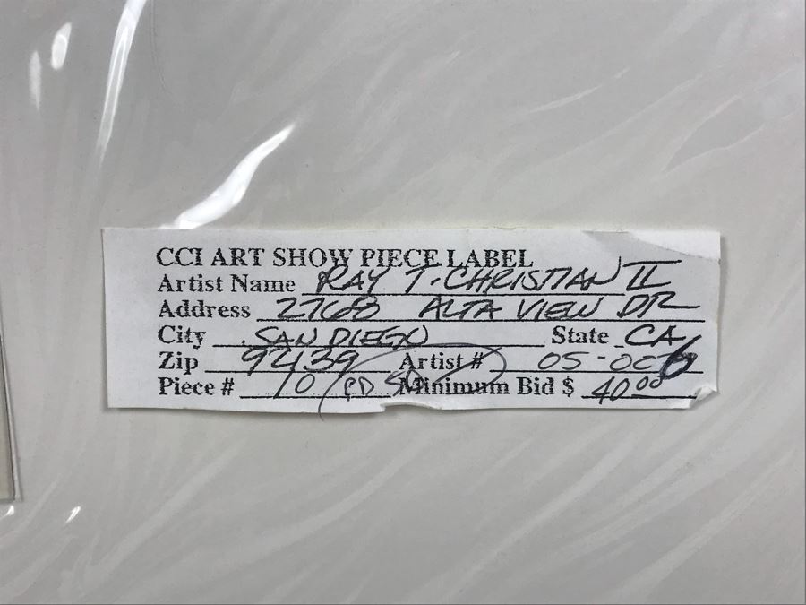 Original Artwork By Ray T. Christian II 2004 Disney Cinderella From Comic Con Art Show 14' X 18' [Photo 7]