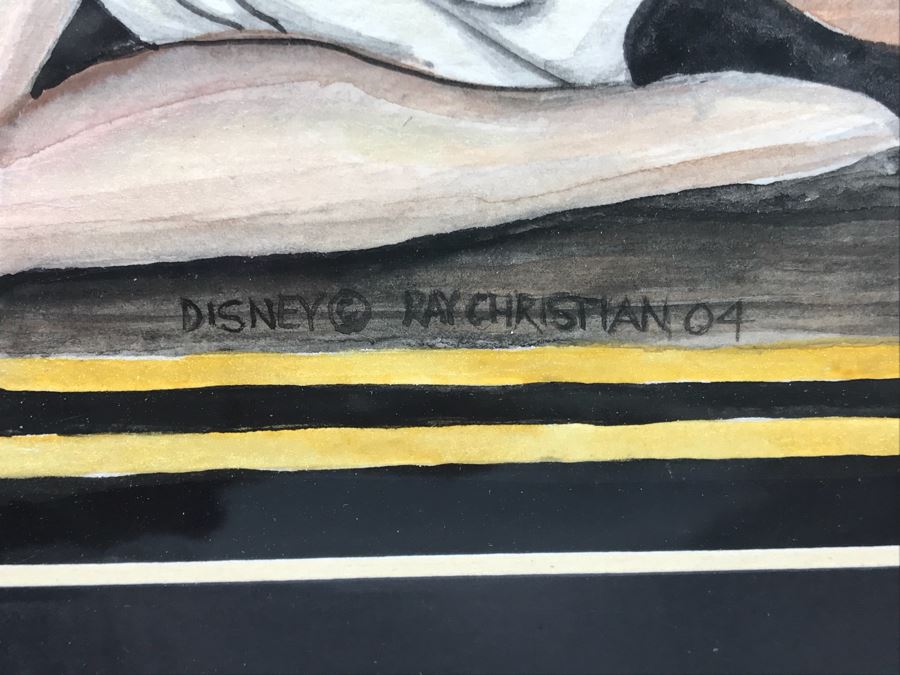 Original Artwork By Ray T. Christian II 2004 Disney Cinderella From Comic Con Art Show 14' X 18' [Photo 5]