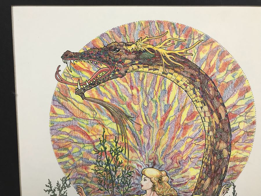 Original Ink Drawing By Atanielle Annyn Rowland Noel Titled 'Dragon Tree' From Comic Con Art Show 16' X 20' [Photo 4]