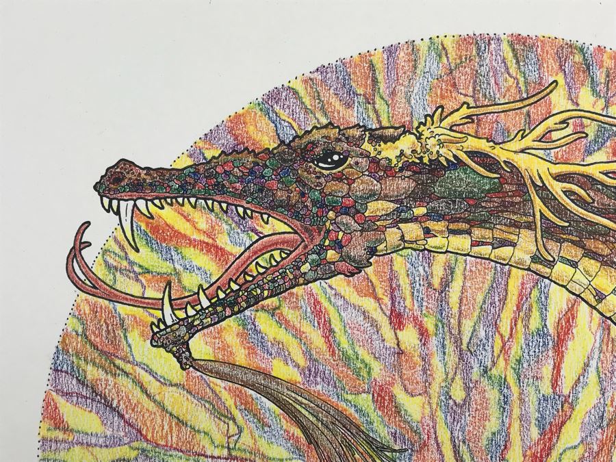 Original Ink Drawing By Atanielle Annyn Rowland Noel Titled 'Dragon Tree' From Comic Con Art Show 16' X 20' [Photo 5]