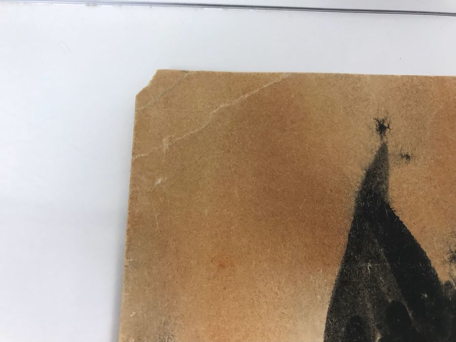 Vintage Original Watercolor Painting By Bjo Trimble Titled 'Halloween Cat' 11' X 17' [Photo 7]