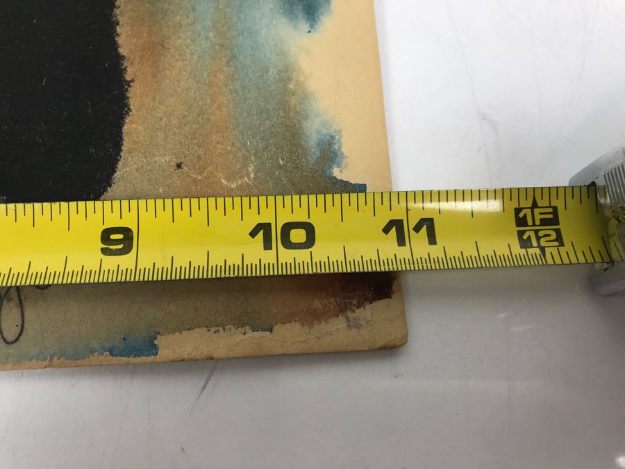 Vintage Original Watercolor Painting By Bjo Trimble Titled 'Halloween Cat' 11' X 17' [Photo 8]