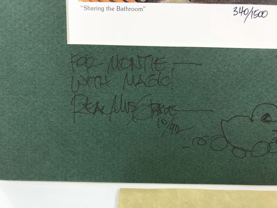 Hand Signed Pocket Dragons Print By Real Musgrave With Additional Personalized Hand Drawing Of Pocket Dragons And Signature On Matting 12' X 16' - See Photos [Photo 5]