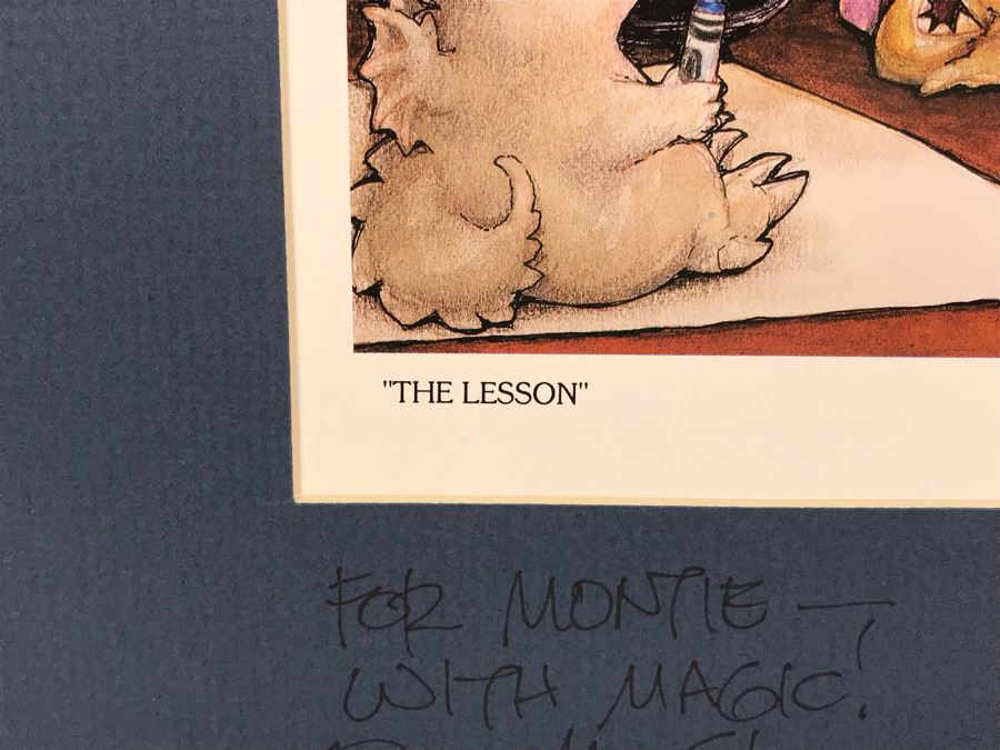 Hand Signed Pocket Dragons Print By Real Musgrave With Additional Personalized Hand Drawing Of Pocket Dragons And Signature On Matting 12' X 16' - See Photos [Photo 7]