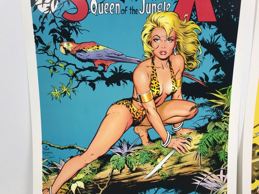 Pair Of Vintage Posters Each Hand Signed By Dave Stevens 11' X 16' 1987 1988 [Photo 9]