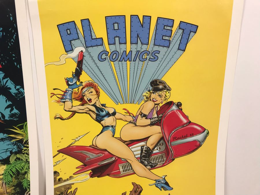 Pair Of Vintage Posters Each Hand Signed By Dave Stevens 11' X 16' 1987 1988 [Photo 3]