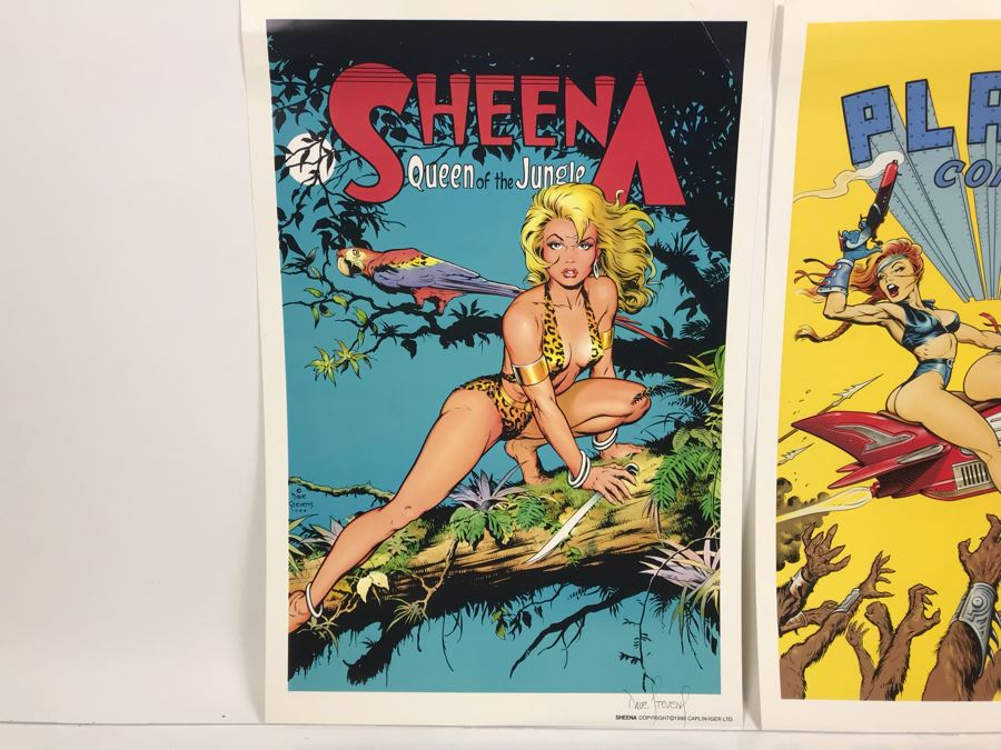 Pair Of Vintage Posters Each Hand Signed By Dave Stevens 11' X 16' 1987 1988 [Photo 7]