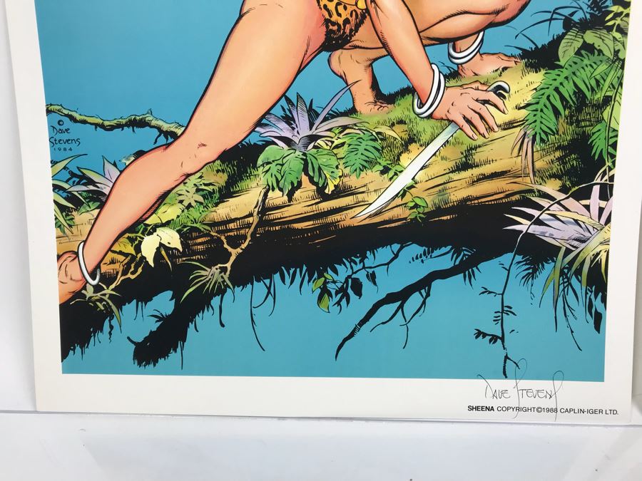 Pair Of Vintage Posters Each Hand Signed By Dave Stevens 11' X 16' 1987 1988 [Photo 10]