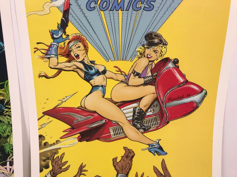 Pair Of Vintage Posters Each Hand Signed By Dave Stevens 11' X 16' 1987 1988 [Photo 4]