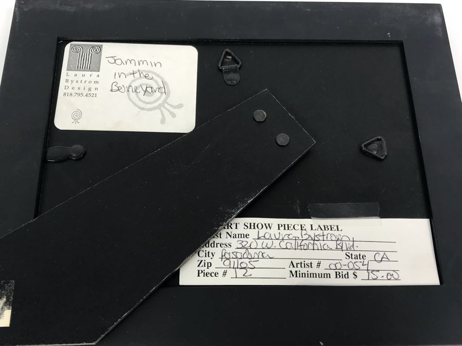 Original Artwork By Laura Bystrom Design Titled 'Jammin In The Boneyard' From Comic Con Art Show 9' X 7' [Photo 6]