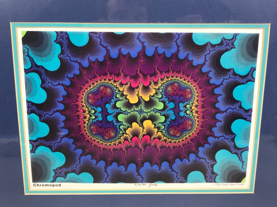 Vintage 1993 Limited Edition Hand Signed Print By Gary Allen Smith GAS Titled 'Chromopod'