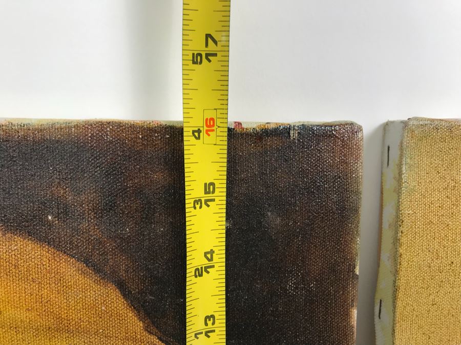 Pair Of Unsigned Portrait Paintings 12' X 16' [Photo 11]