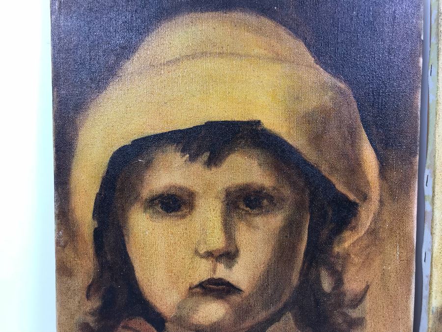 Pair Of Unsigned Portrait Paintings 12' X 16' [Photo 7]