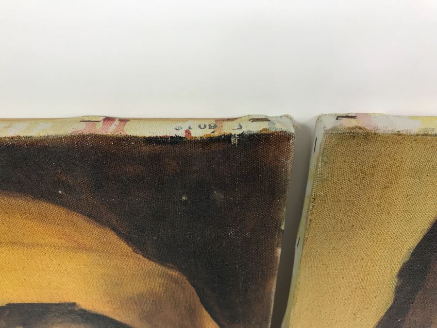 Pair Of Unsigned Portrait Paintings 12' X 16' [Photo 9]