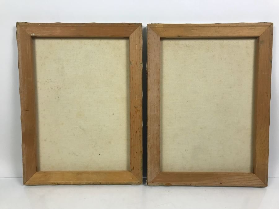 Pair Of Unsigned Portrait Paintings 12' X 16' [Photo 12]