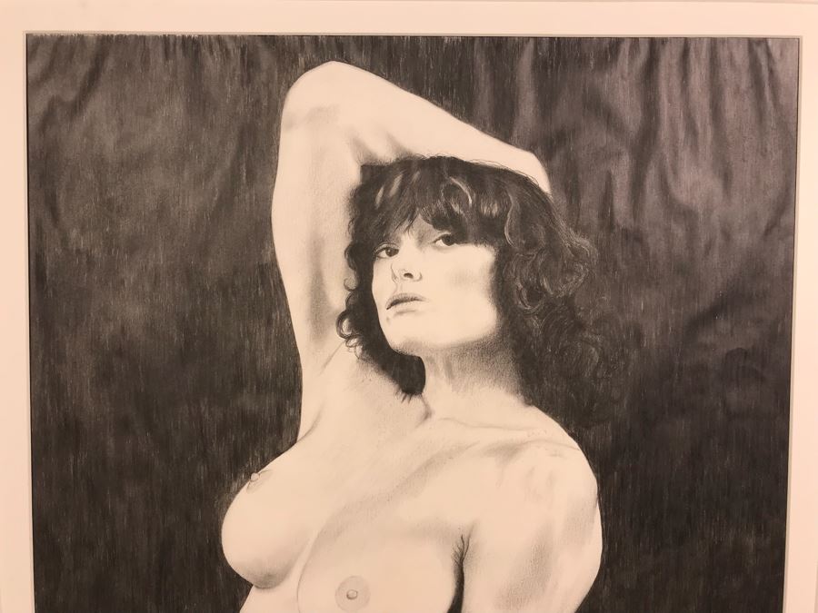 Original Charcoal Graphite Drawing Of Nude Woman By William Swick 'Ironhand' 23' X 29' [Photo 2]