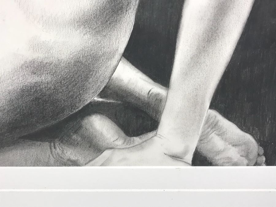 Original Charcoal Graphite Drawing Of Nude Woman By William Swick 'Ironhand' 23' X 29' [Photo 6]