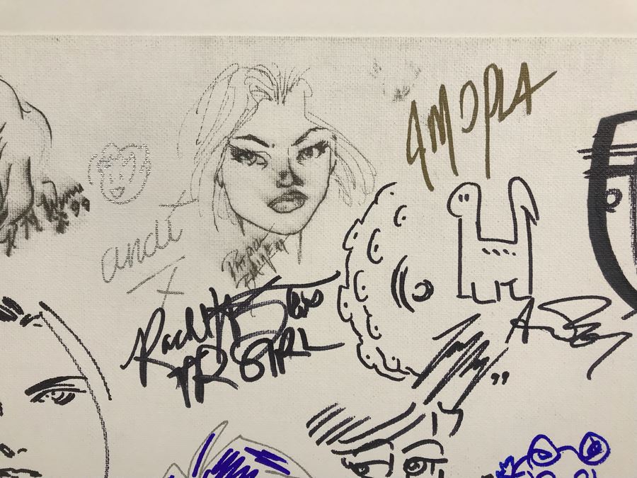 Comic Con Artist Signed Character Sketches Signatures Various Comic Book Artists 14' X 18' [Photo 4]
