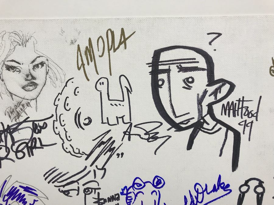 Comic Con Artist Signed Character Sketches Signatures Various Comic Book Artists 14' X 18' [Photo 3]
