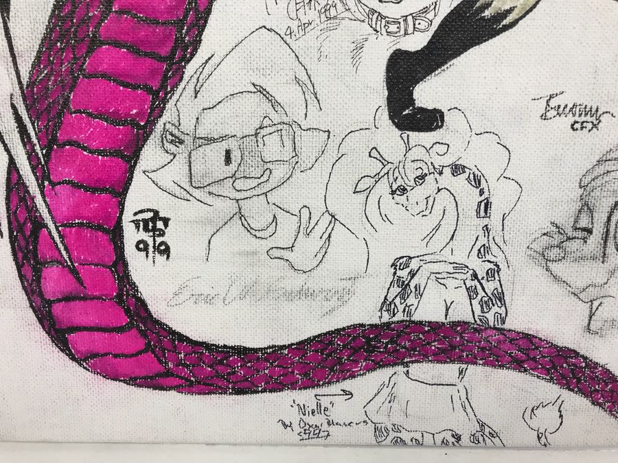 Comic Con Artist Signed Character Sketches Signatures Various Comic Book Artists 14' X 18' [Photo 4]