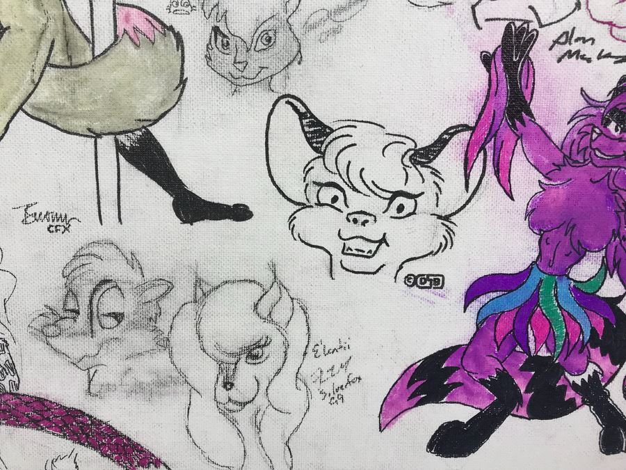 Comic Con Artist Signed Character Sketches Signatures Various Comic Book Artists 14' X 18' [Photo 21]