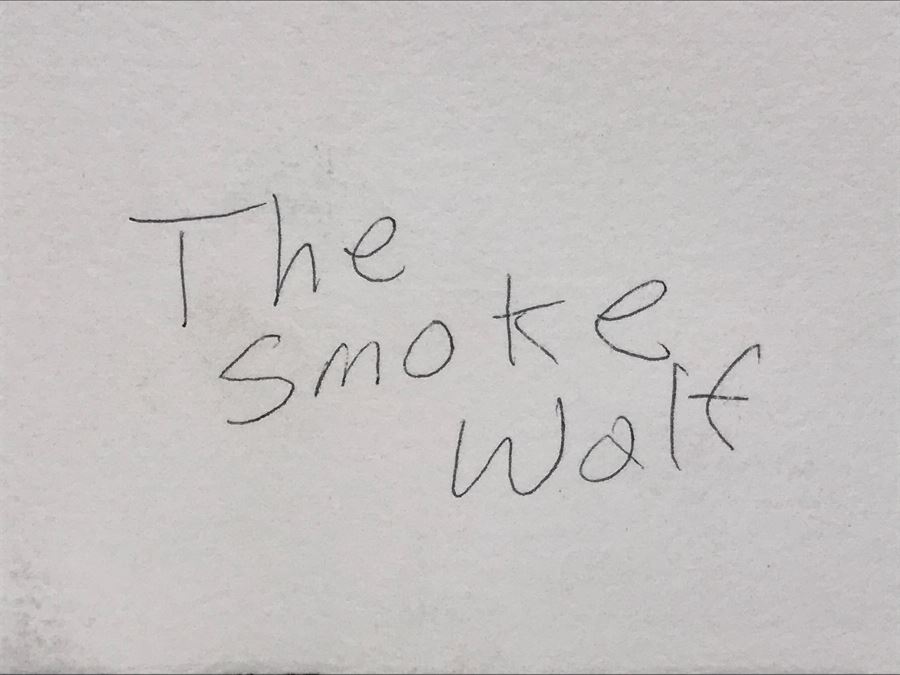 Original Artwork Vintage 1992 By C. Hanson Titled 'The Smoke Wolf' 15' X 22' [Photo 8]