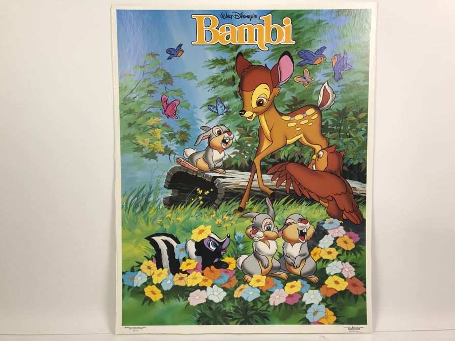Walt Disney's Bambi Mounted Poster 22' X 28'