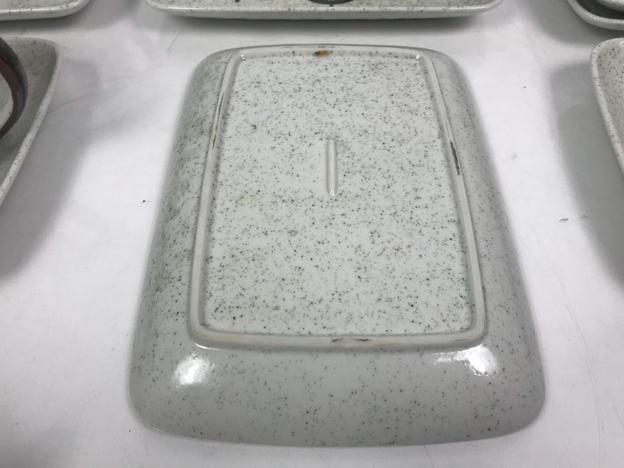 Set Of (5) Vintage Stoneware Luncheon Plate Sets With Coffee Cups And (2) Extra Plates [Photo 6]