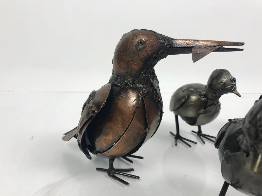 Set Of (5) Metal Sculpture Birds [Photo 3]