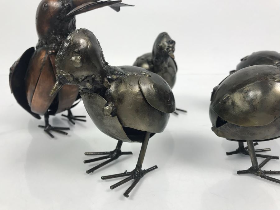 Set Of (5) Metal Sculpture Birds [Photo 9]