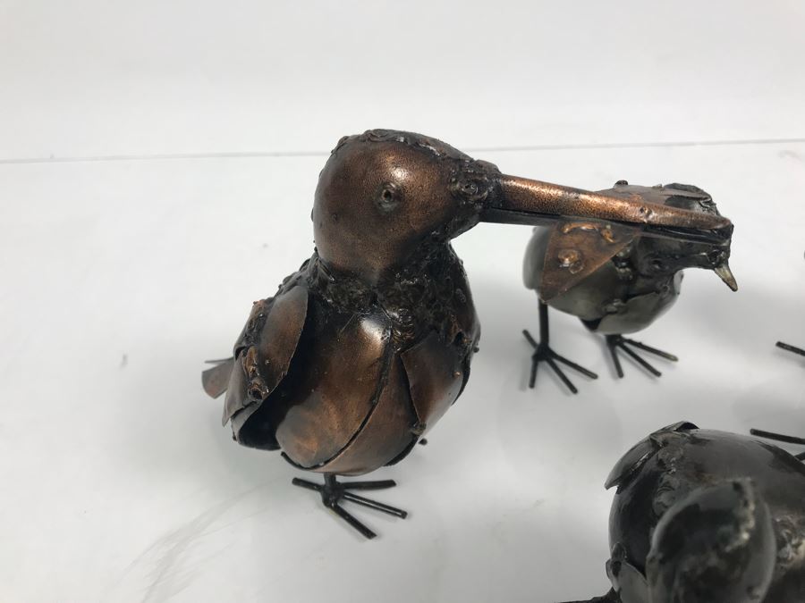Set Of (5) Metal Sculpture Birds [Photo 4]
