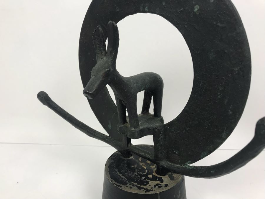 Bronze Sculpture On Wooden Base Signed HATTI [Photo 7]