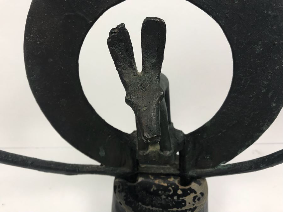 Bronze Sculpture On Wooden Base Signed HATTI [Photo 6]