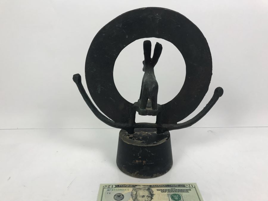 Bronze Sculpture On Wooden Base Signed HATTI [Photo 10]