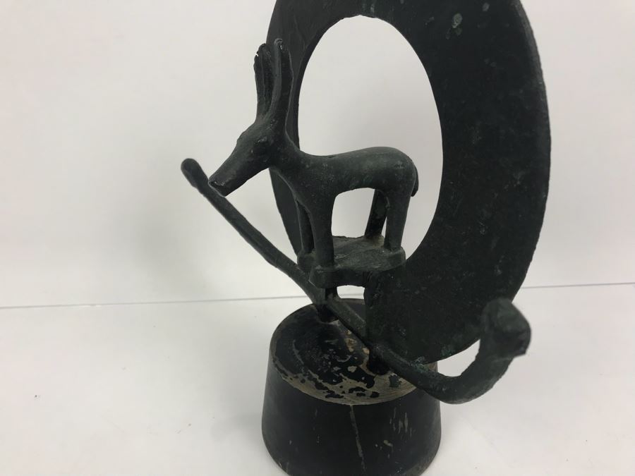 Bronze Sculpture On Wooden Base Signed HATTI [Photo 4]