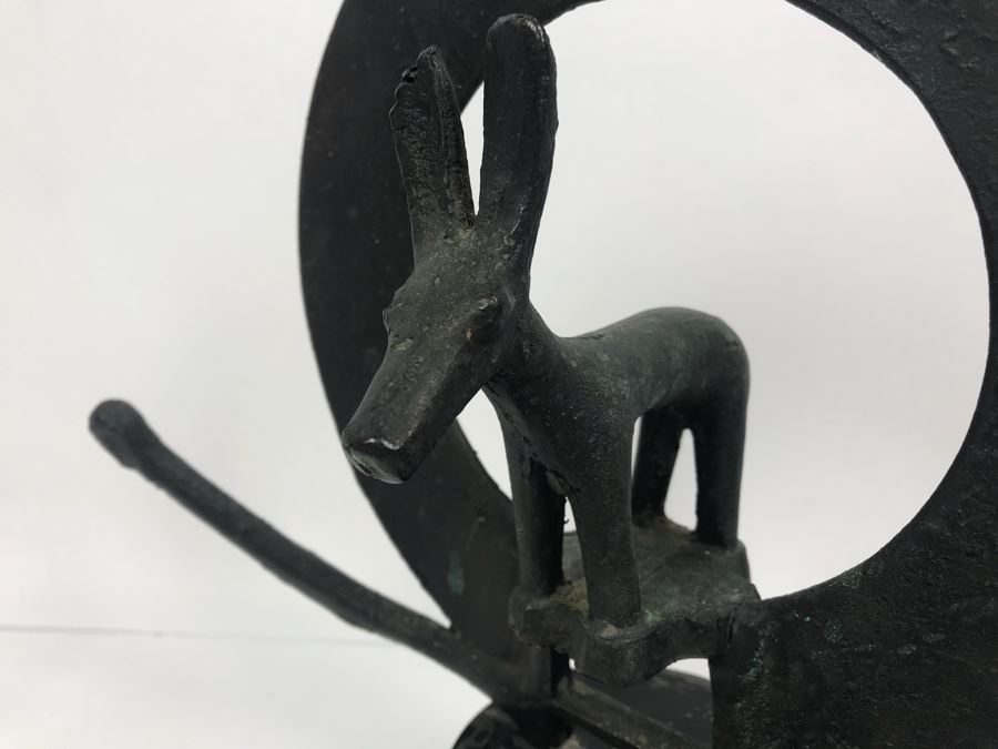 Bronze Sculpture On Wooden Base Signed HATTI [Photo 8]