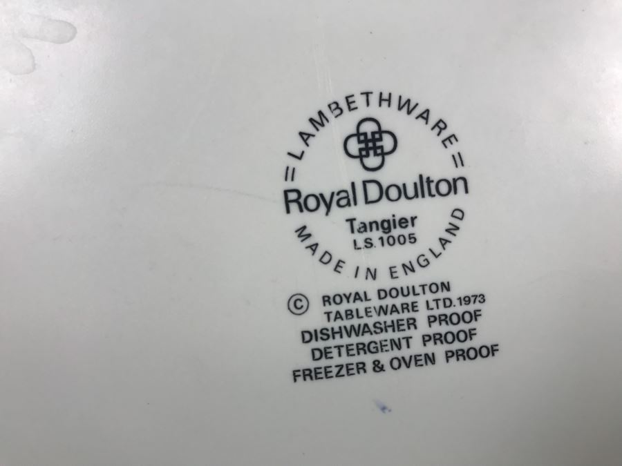 Collection Of Royal Doulton Lambethware Tangier And Stonehenge Plates, Cups, Bowls Plus Limited Edition Royal Doulton Collectible Plate Sorcerer's Spell By Myles Pinkney [Photo 24]