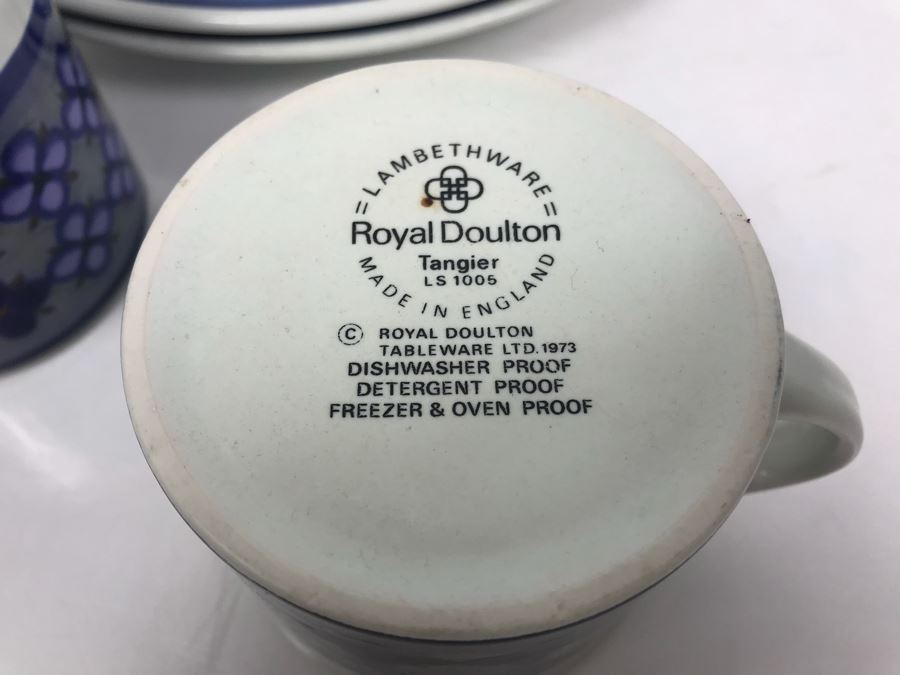 Collection Of Royal Doulton Lambethware Tangier And Stonehenge Plates, Cups, Bowls Plus Limited Edition Royal Doulton Collectible Plate Sorcerer's Spell By Myles Pinkney [Photo 19]