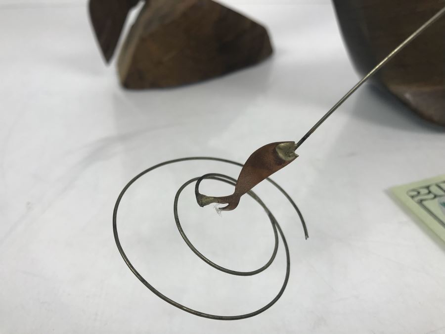 Carved Ironwood Sailfish And Seal Plus Metal Fisherman Sculpture [Photo 6]