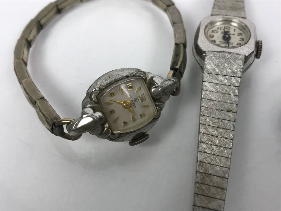 Collection Of Various Mens And Womens Watches And Watch Bands Including Mens Elgin Sportsman And Pair Of Waltham Watches [Photo 10]