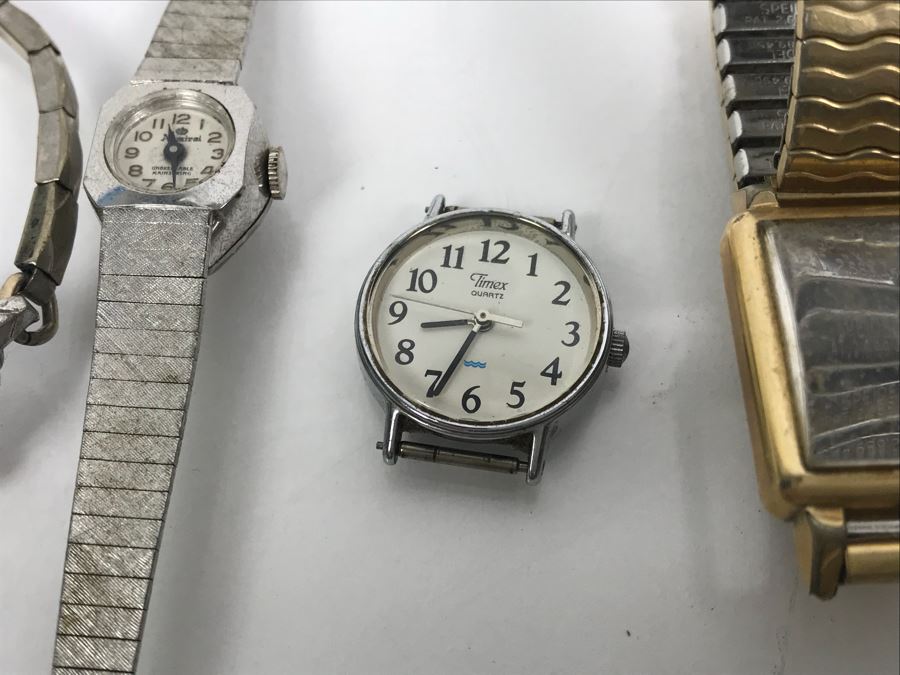 Collection Of Various Mens And Womens Watches And Watch Bands Including Mens Elgin Sportsman And Pair Of Waltham Watches [Photo 9]