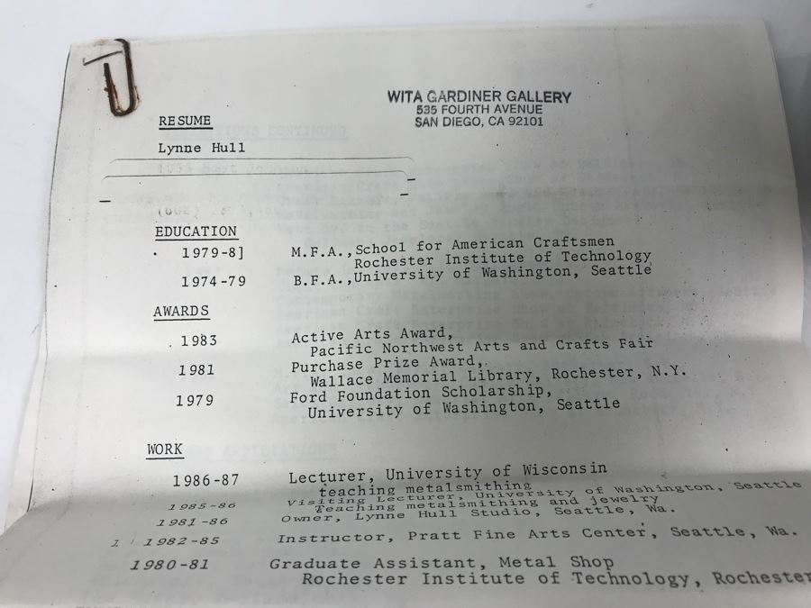 Lynne Hull Metal Wire Basket Sculpture Purchased For $240 IN 1988 [Photo 7]