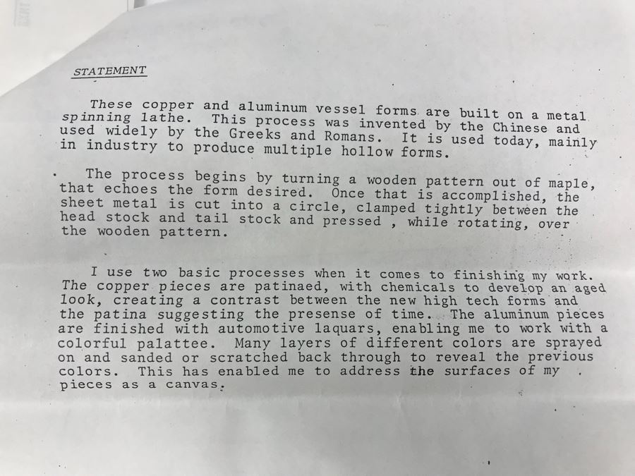 Lynne Hull Metal Wire Basket Sculpture Purchased For $240 IN 1988 [Photo 10]