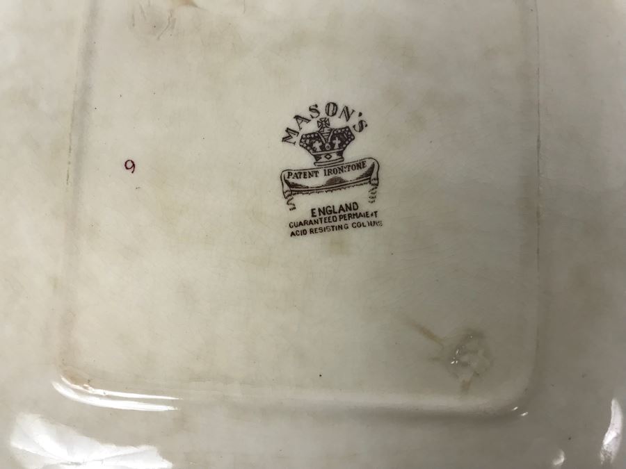 Vintage China - English Gardens Johnson Bros Plate And Mason's England Serving Tray [Photo 5]
