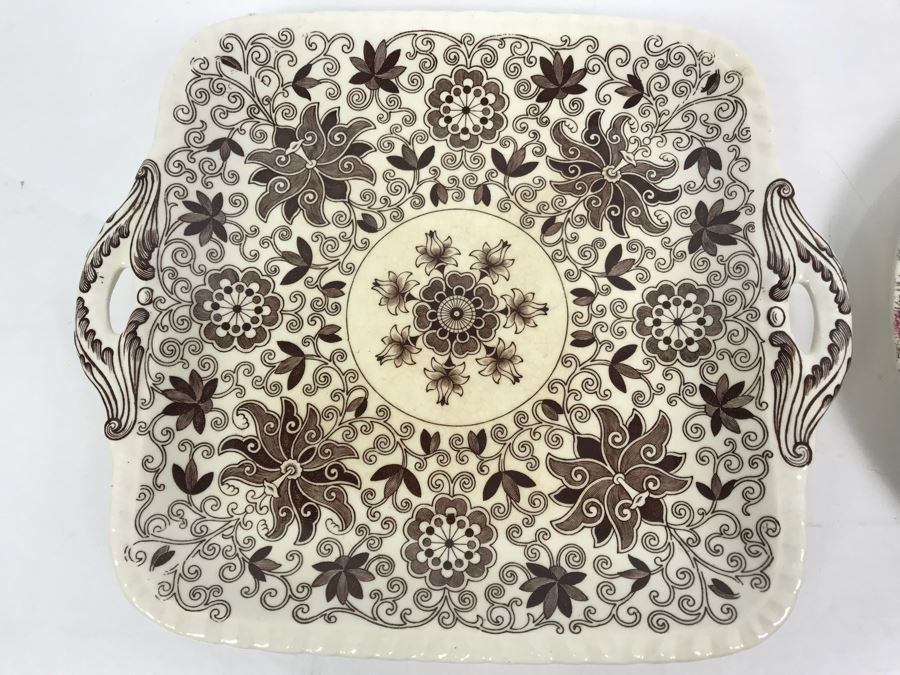 Vintage China - English Gardens Johnson Bros Plate And Mason's England Serving Tray [Photo 3]