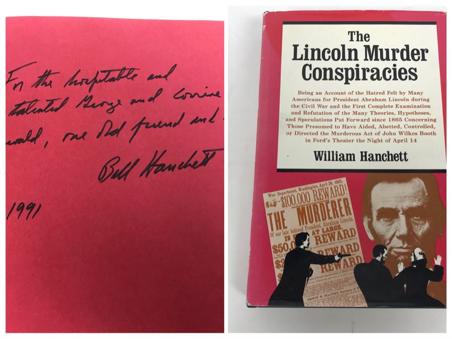 Signed Book The Lincoln Murder Conspiracies Signed By William Hanchett