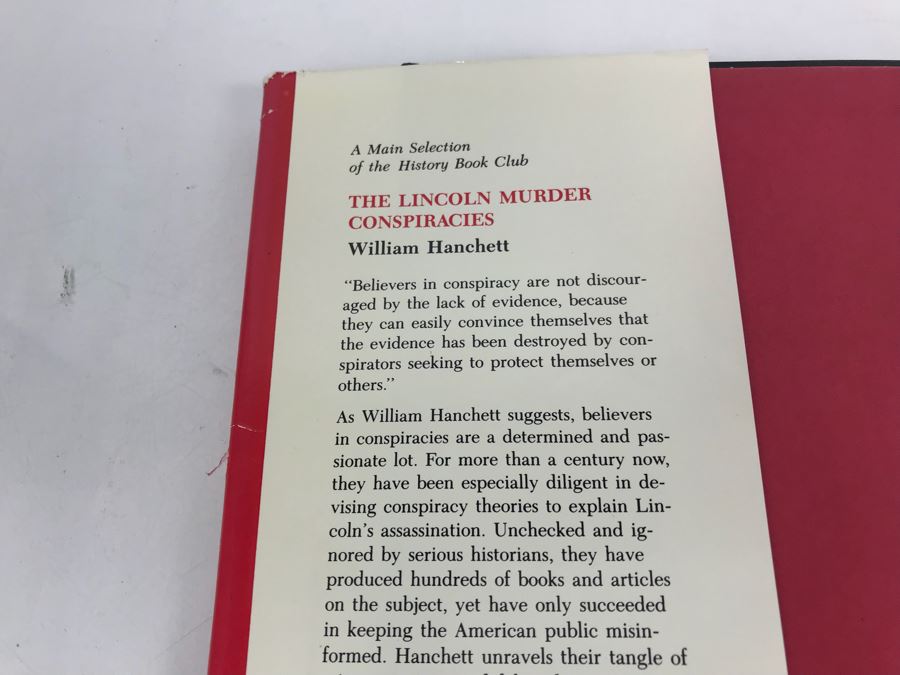 Signed Book The Lincoln Murder Conspiracies Signed By William Hanchett [Photo 4]