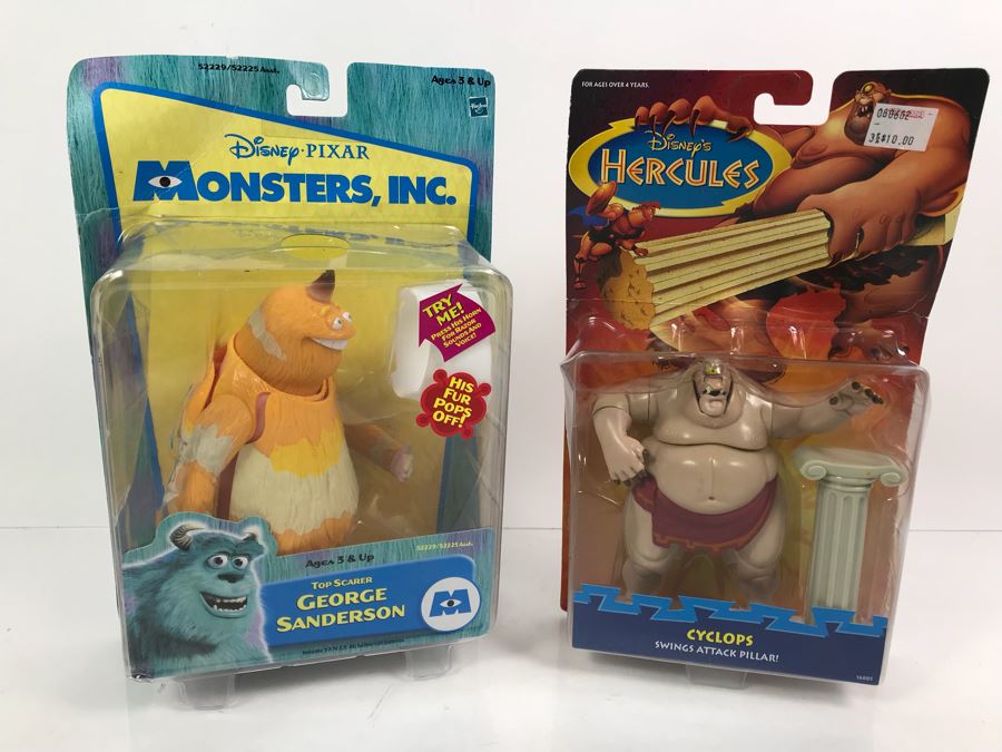 Disney Pixar Monsters, Inc Toy George Sanderson Hasbro And Disney's Hercules Cyclops Mattel Toy [Photo 1]
